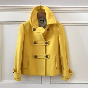 JCRew Yellow Pea coat 0P